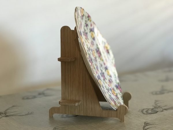 Wooden Plate Stand made from Oak Veneer